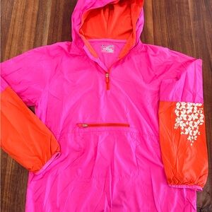 Under Armour Kids Hooded Windbreaker in Hot Pink & Orange Youth XL